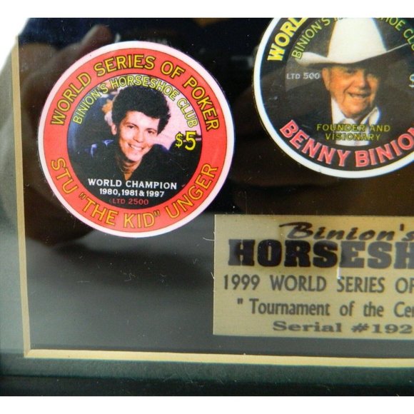 Binions 1999 World Series Poker Casino Chip Set Stu Ungar Johnny Moss B Binion - Picture 3 of 12